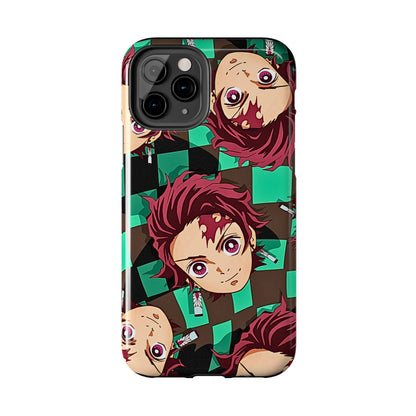 Tanjiro Kamado Head Pattern Tough Phone Case | Anime - Demon Slayer