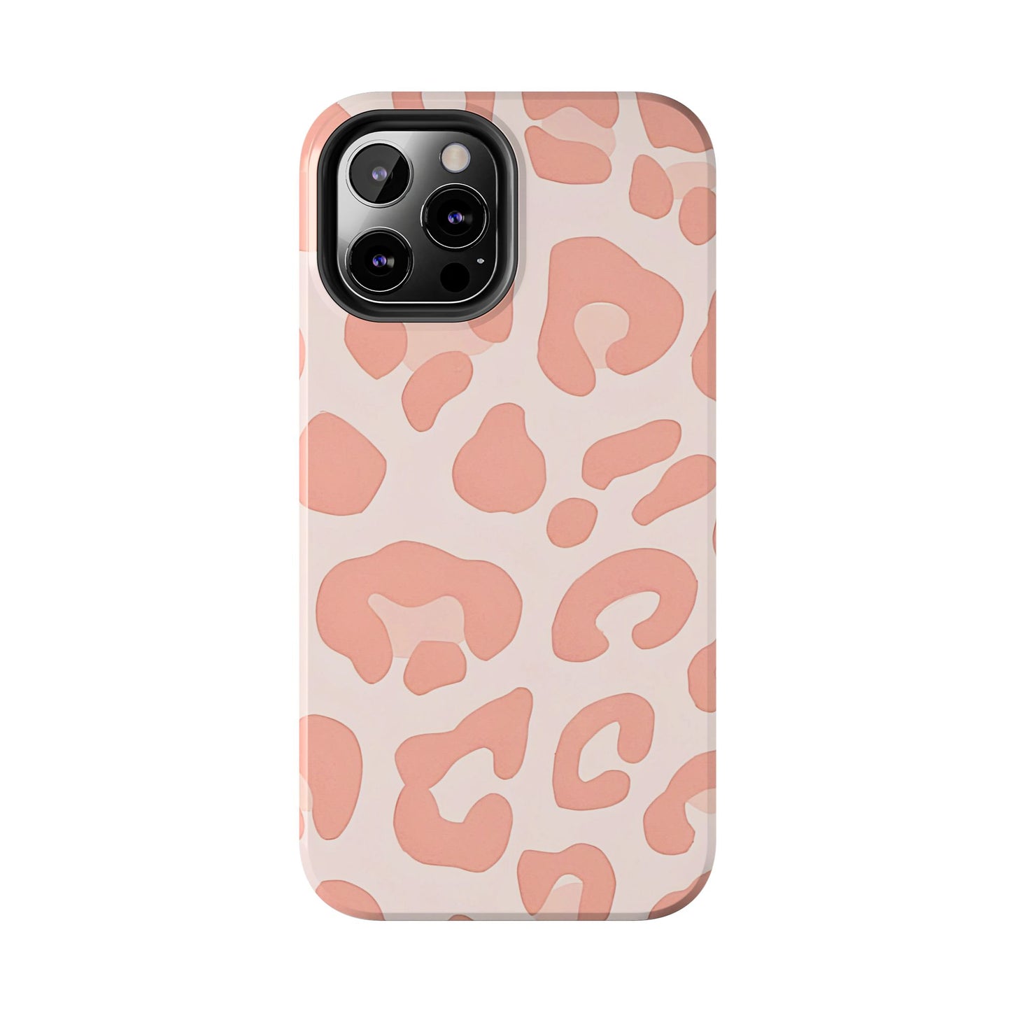 Funda resistente para teléfono con estampado de leopardo rosa preppy | Estética