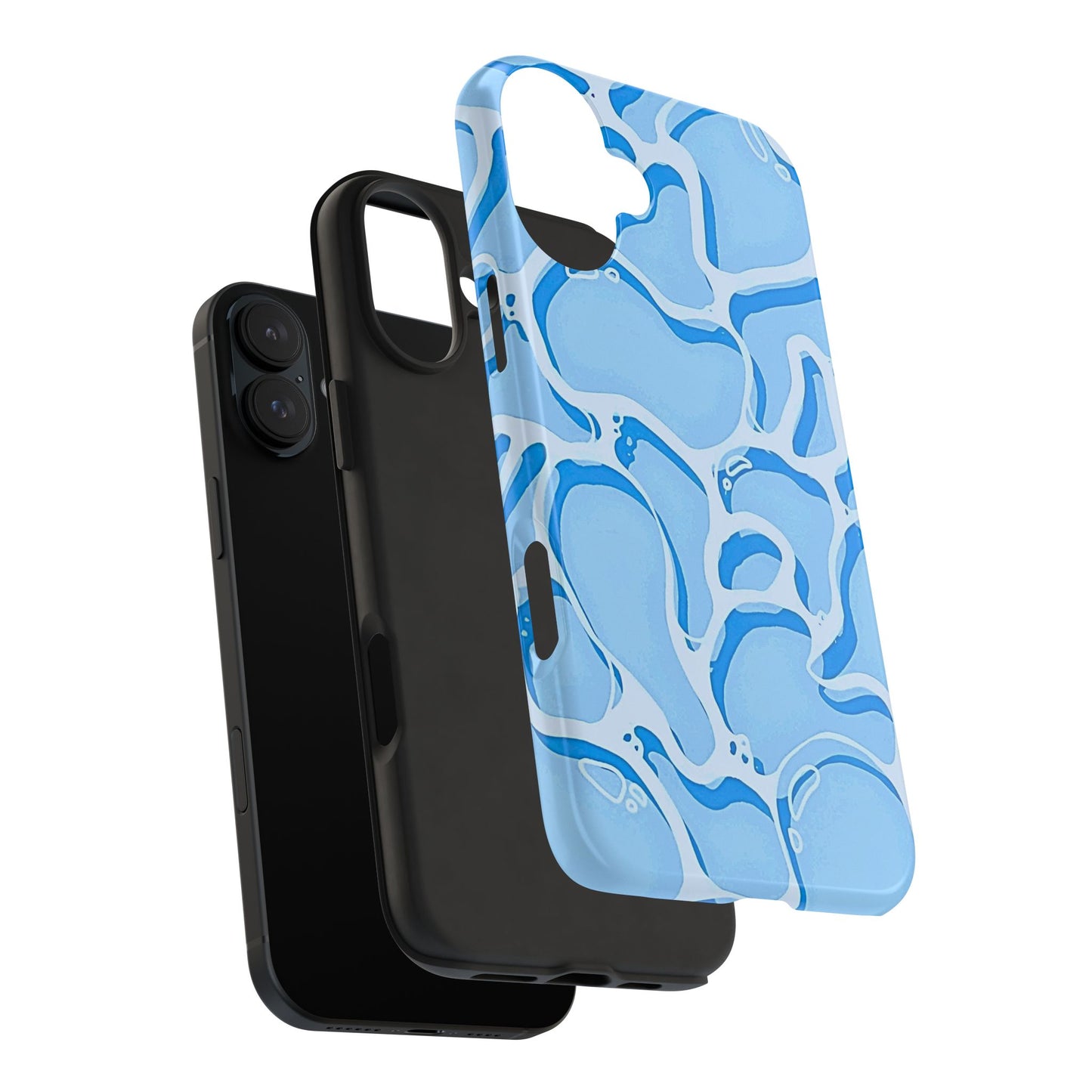 Funda resistente para teléfono con estampado de agua de piscina | Estética