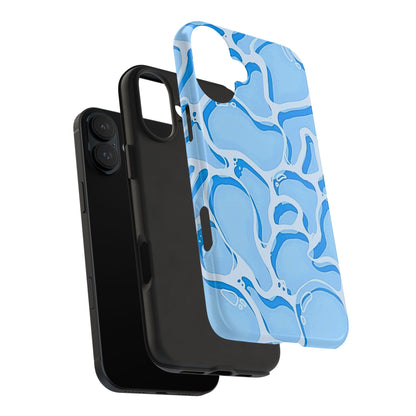 Funda resistente para teléfono con estampado de agua de piscina | Estética