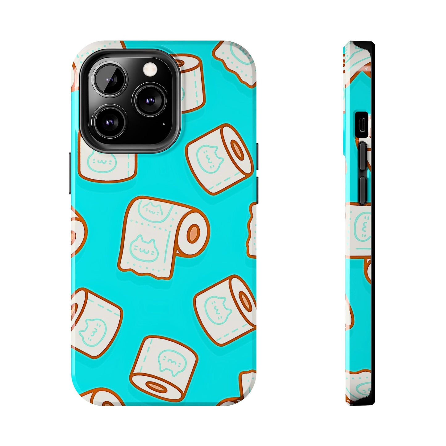 Funda resistente para teléfono con estampado de papel higiénico kawaii | Estética