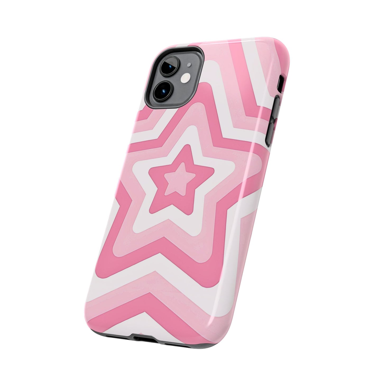 Pink Preppy Star Pattern Style Tough Phone Case | Aesthetic