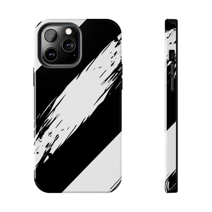 Funda/cubierta resistente para teléfono con rayas diagonales en blanco roto | Estética