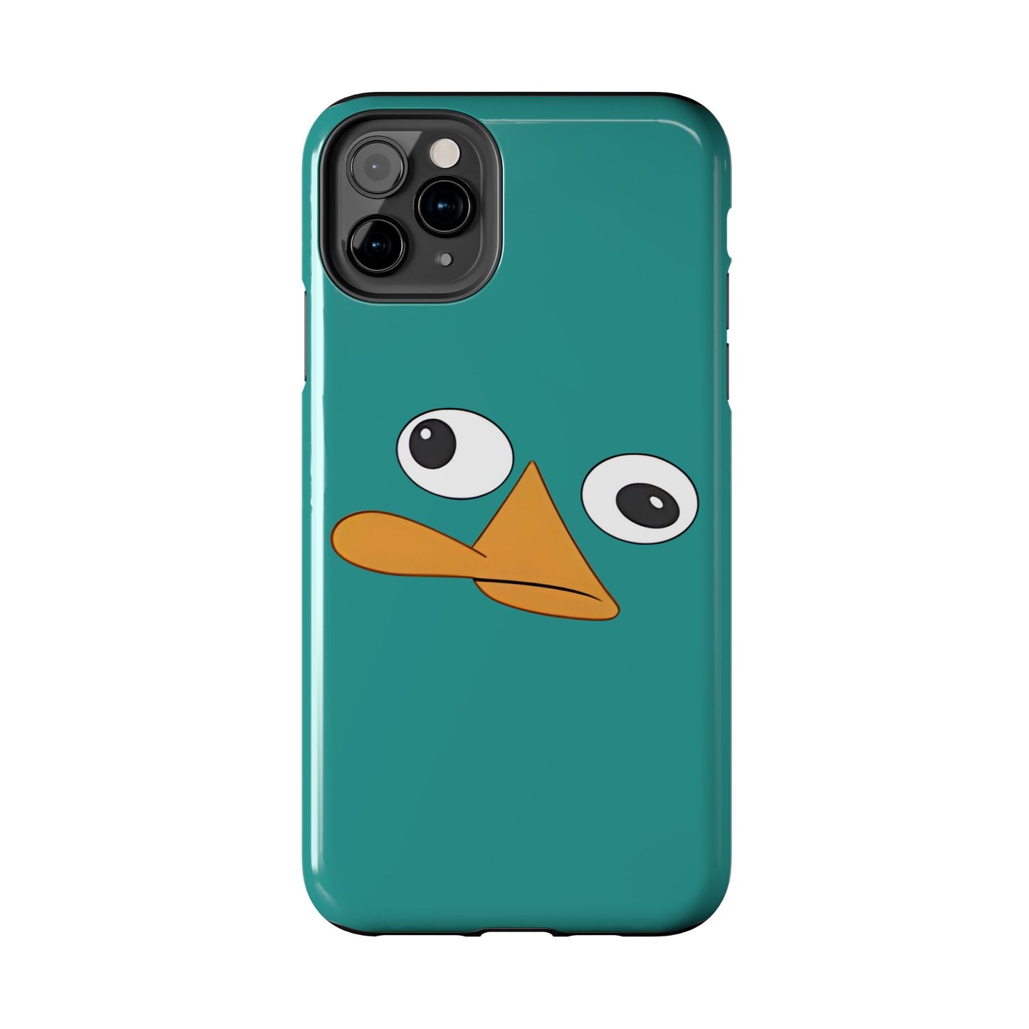 Phineas and Ferb Perry Platypus Eyes Teal Expression Tough Phone Case | Cartoon