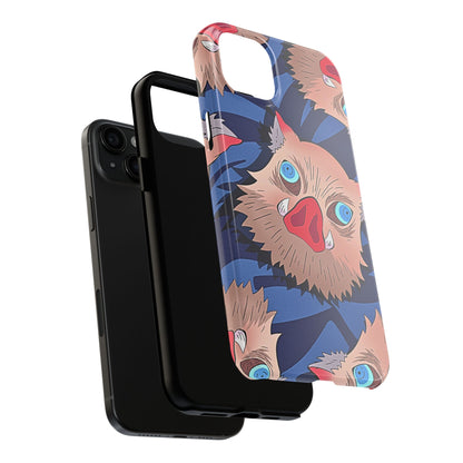 Inosuke Hashibira Head Pattern Tough Phone Case | Anime - Demon Slayer