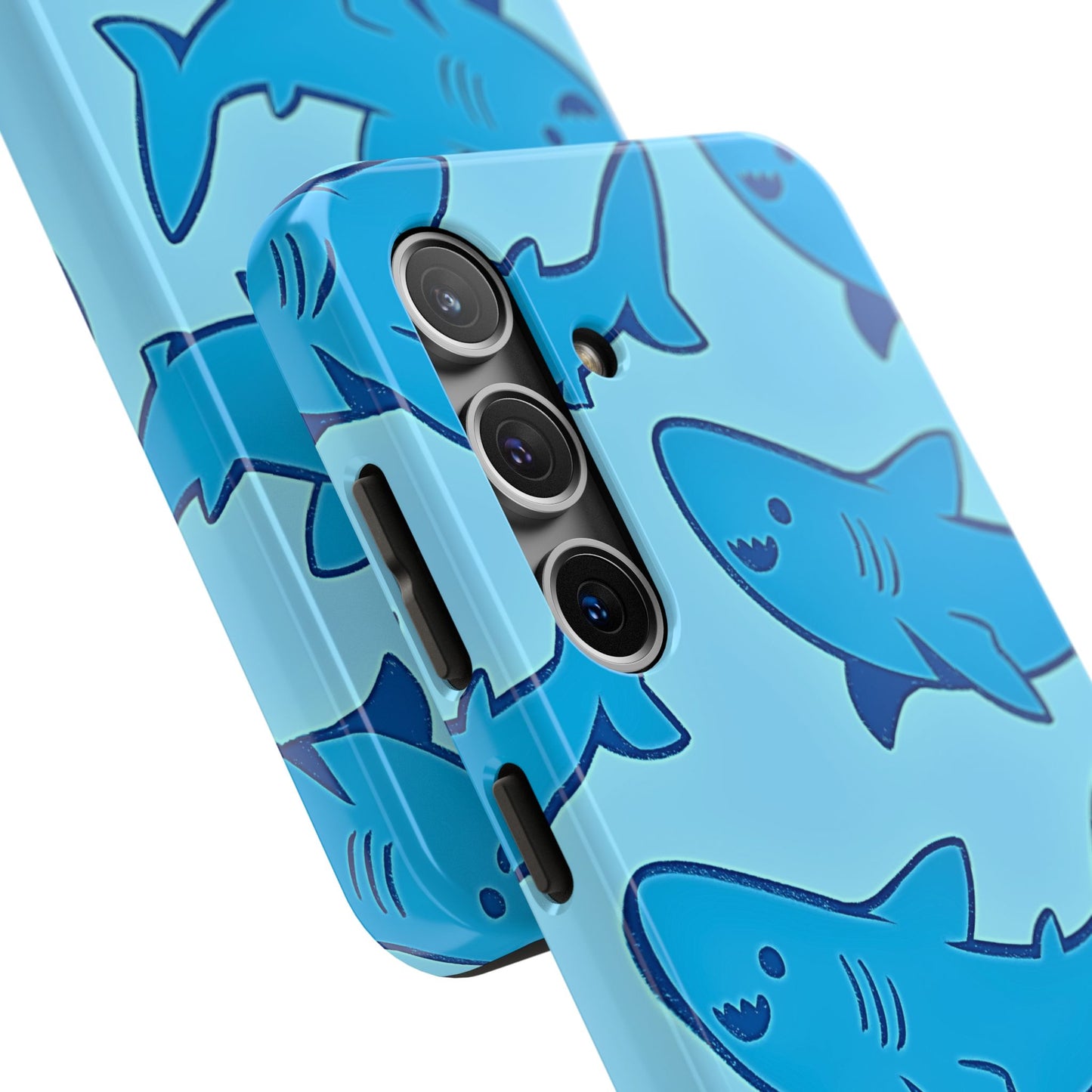 Smiley Shark Fun Pattern Tough Phone Case | Animals