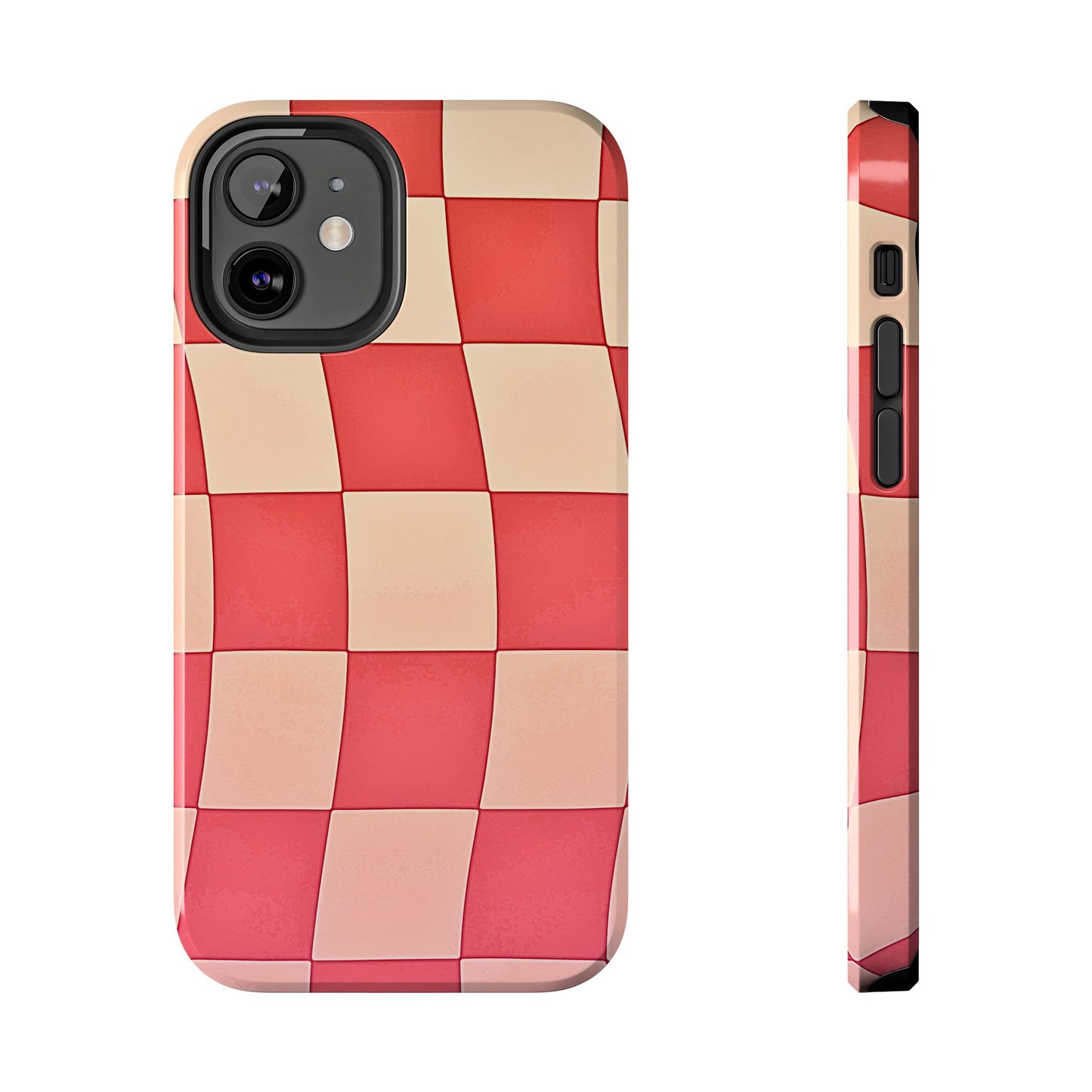 Preppy Checkered Pink Tough Phone Case | Aesthetic