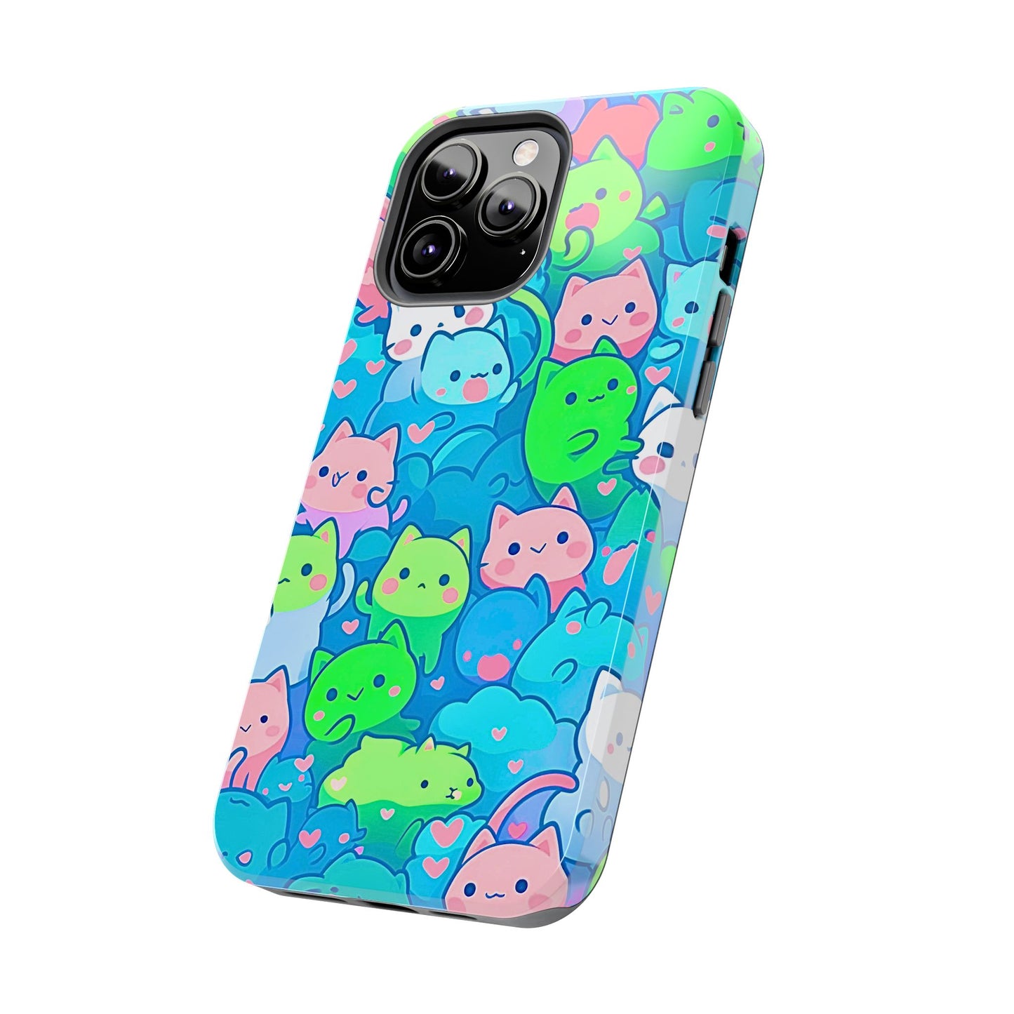 Cute Colorful Cats Pattern Style Tough Phone Case | Animals