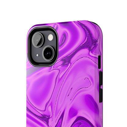Liquid Metal Purple Tough Phone Case | Aesthetic