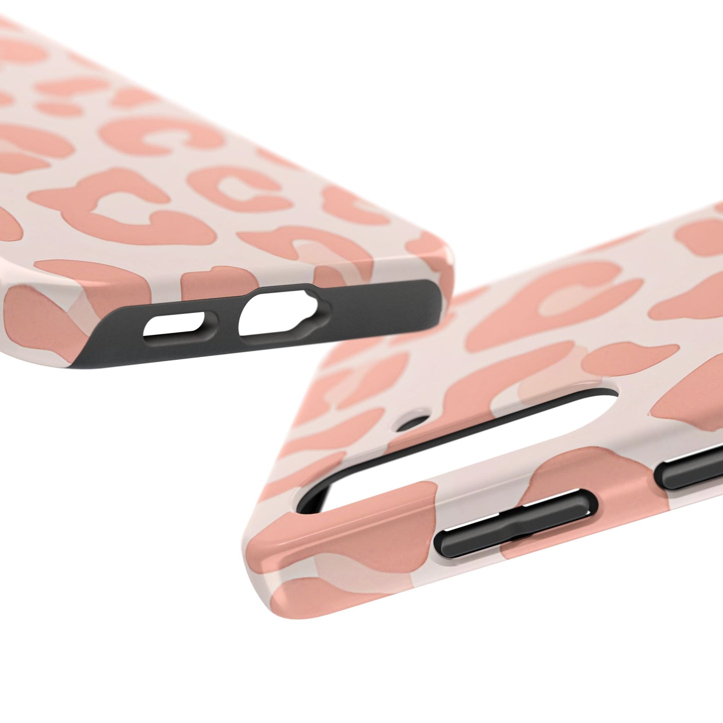 Funda resistente para teléfono con estampado de leopardo rosa preppy | Estética