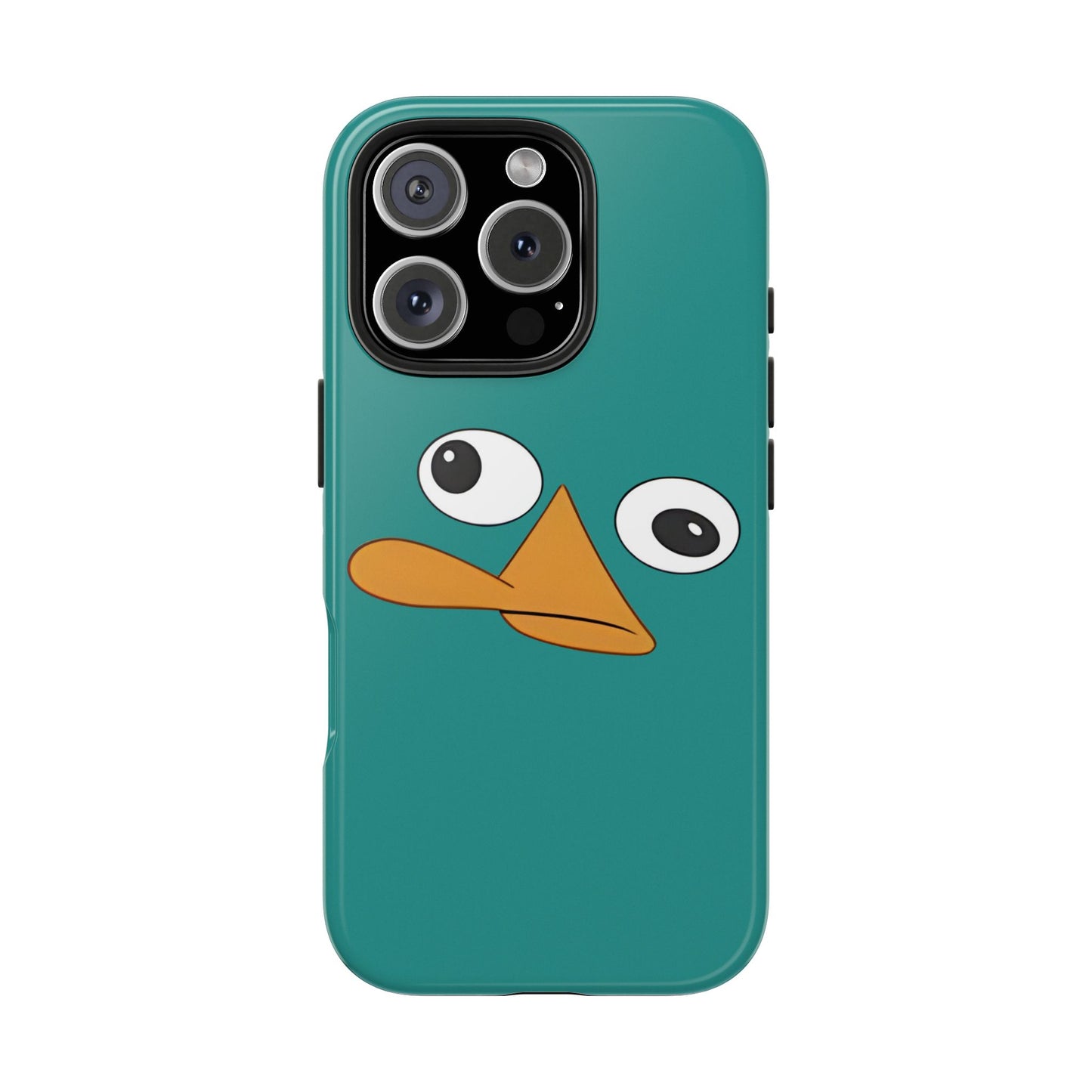 Phineas and Ferb Perry Platypus Eyes Teal Expression Tough Phone Case | Cartoon