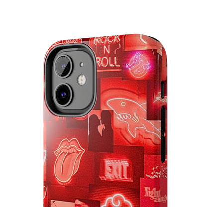 Funda resistente para teléfono con diseño de neón rojo | Estética