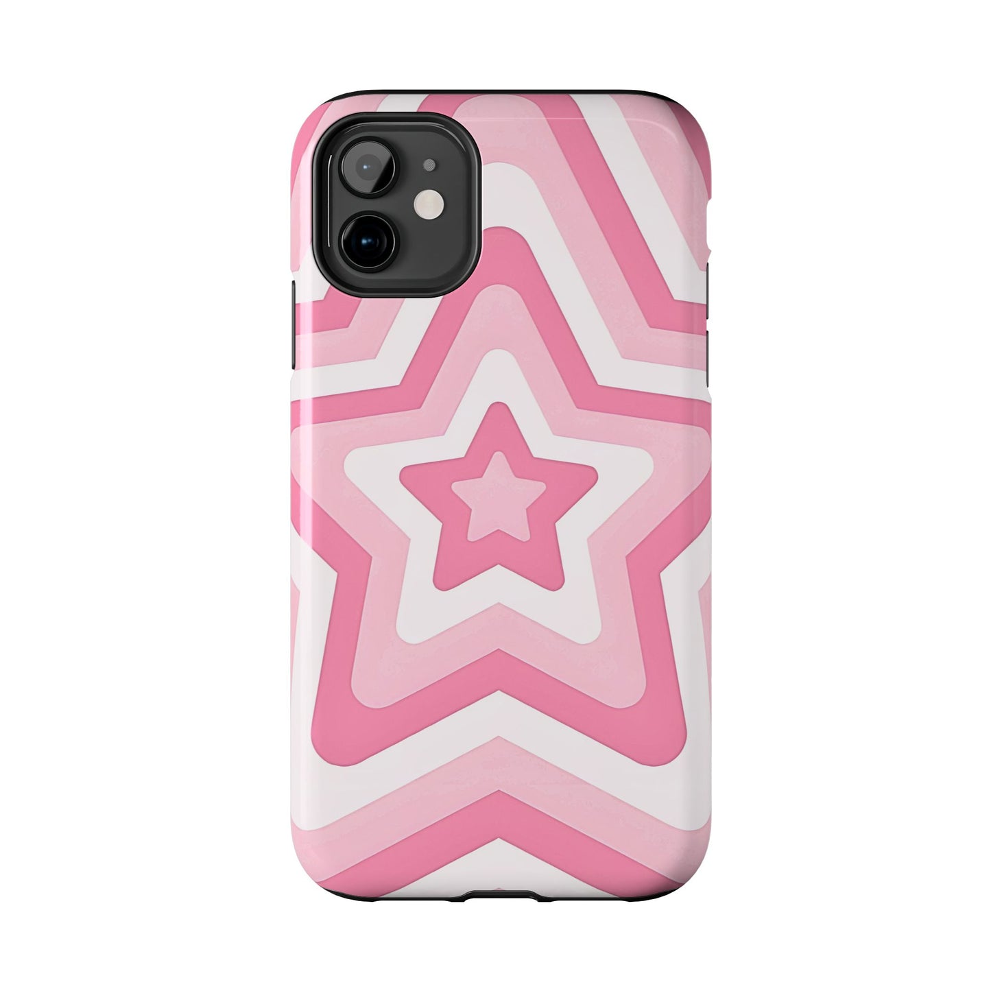 Pink Preppy Star Pattern Style Tough Phone Case | Aesthetic