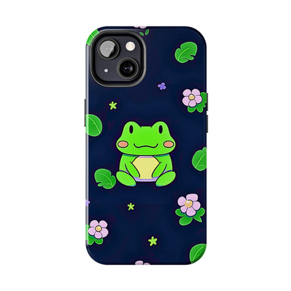 Adorable Froggy Black Tough Phone Case | Animals