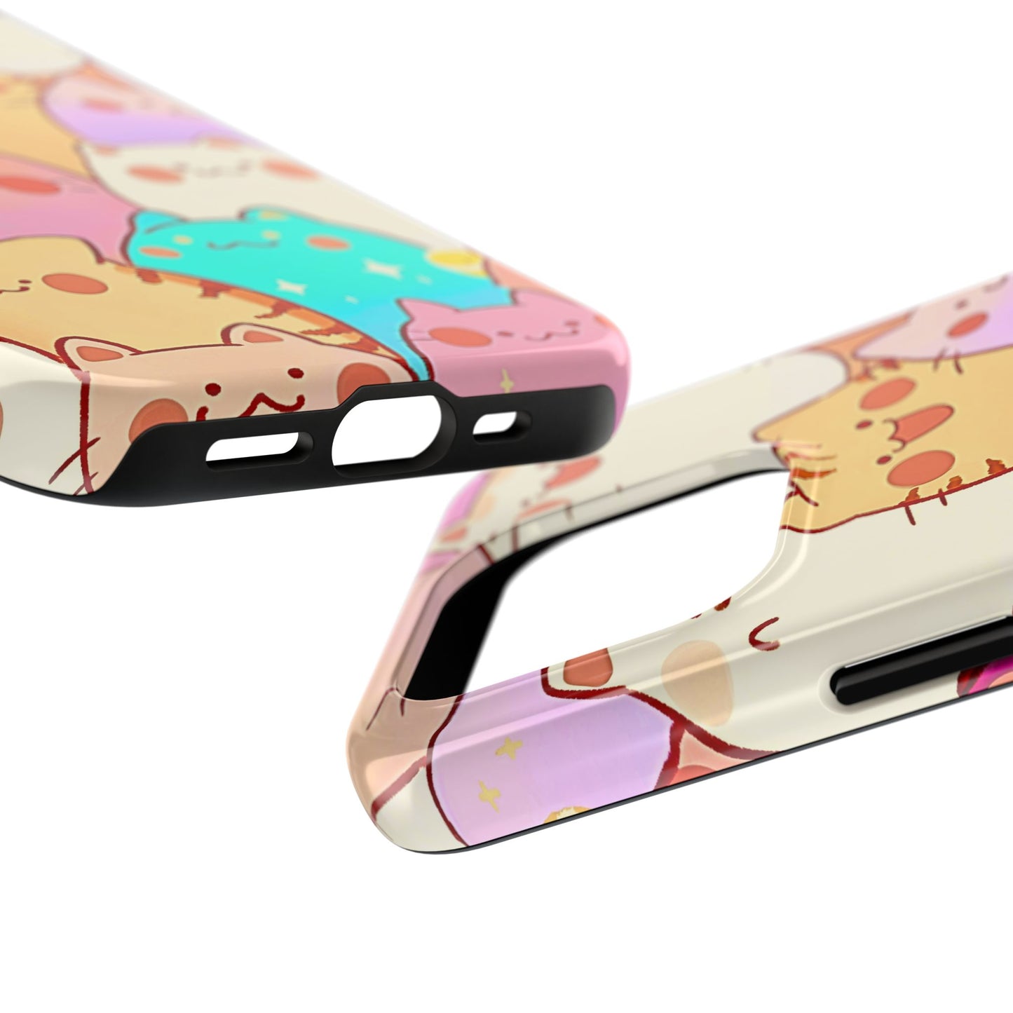 Kawaii Chubby Adorable Cats Tough Phone Case | Animals