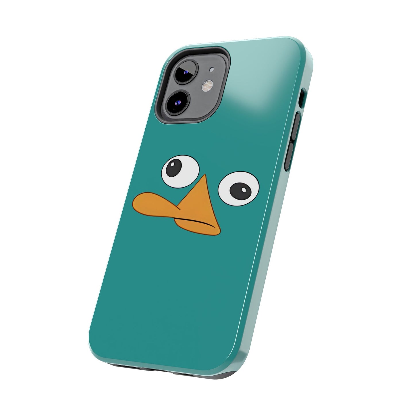 Phineas and Ferb Perry Platypus Eyes Teal Expression Tough Phone Case | Cartoon