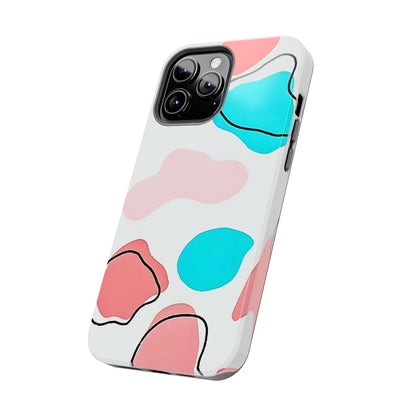 Abstract Shapes Preppy Pastel Style (Version 1) Tough Phone Case | Aesthetic