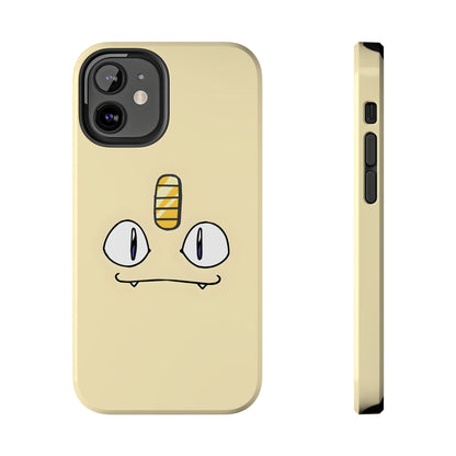 Cat Minimal Gold Coin Face Tough Phone Case | Anime
