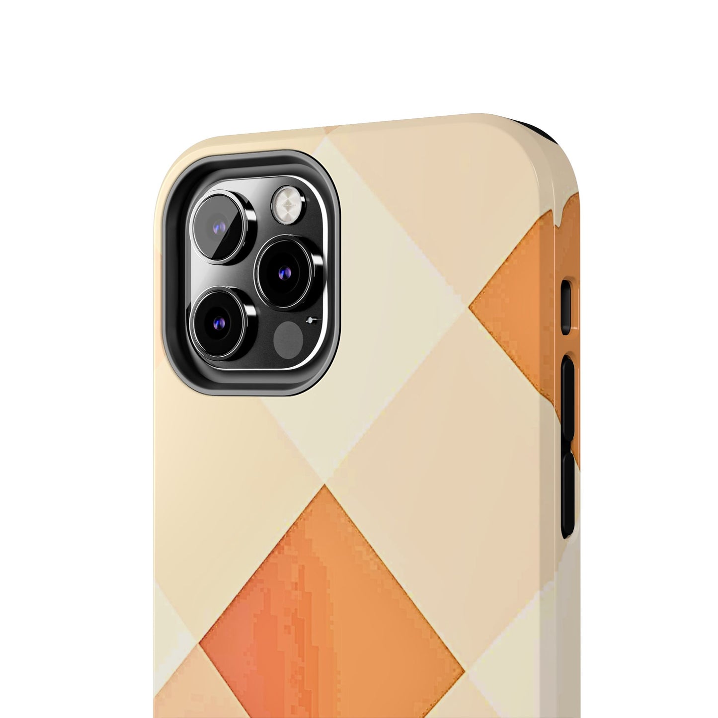 Pastel Minimalist Two-Tone Checkerboard Tough Phone Case | Aesthetic