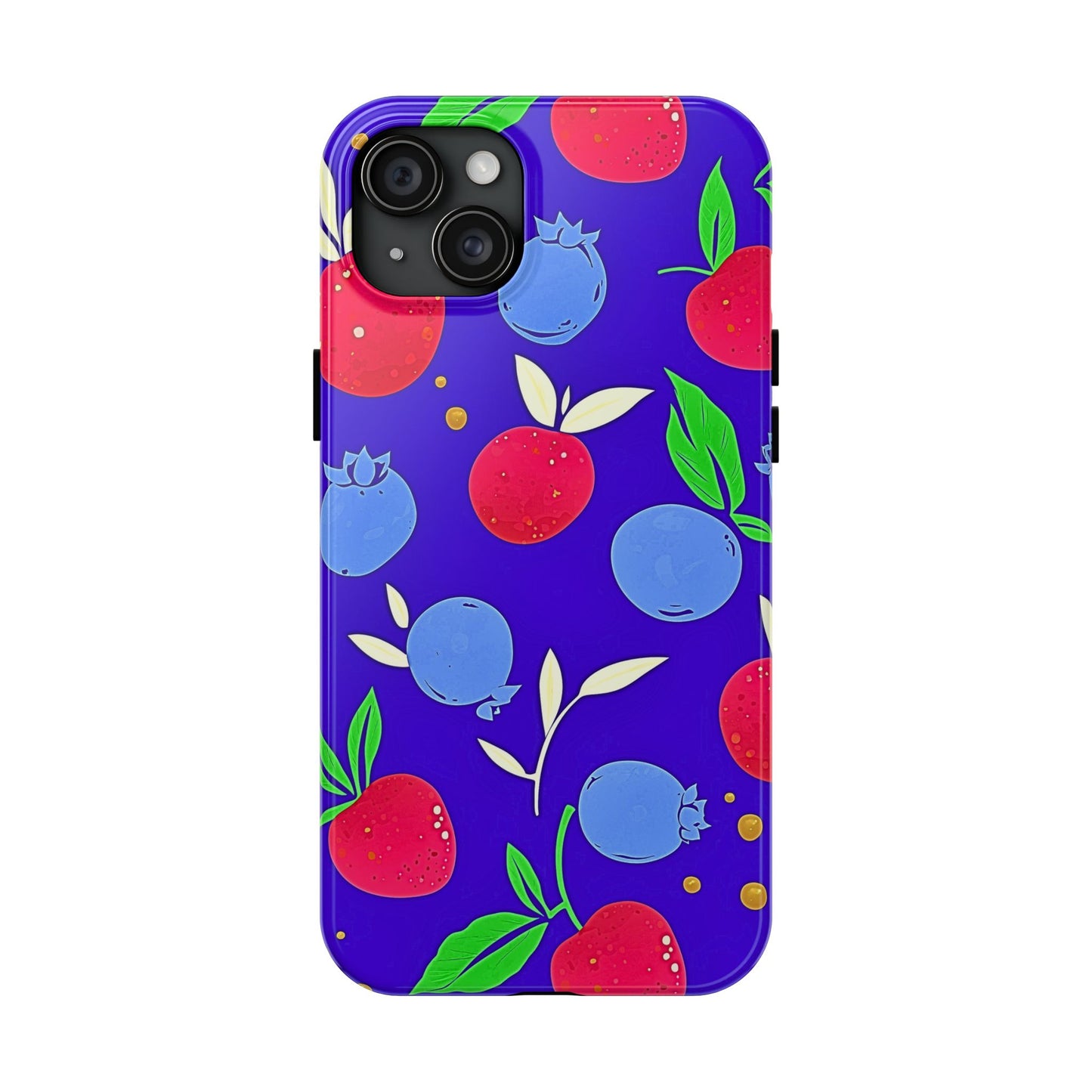Funda resistente para teléfono con diseño de arándanos y fresas | Estética
