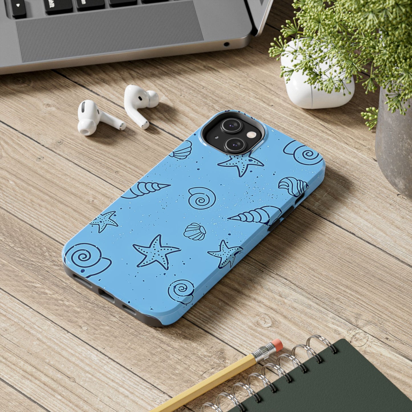 Funda resistente para teléfono Shells azul claro | Estética