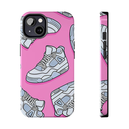 Funda resistente para teléfono con diseño de zapatillas Jordan 4 blancas | Estética
