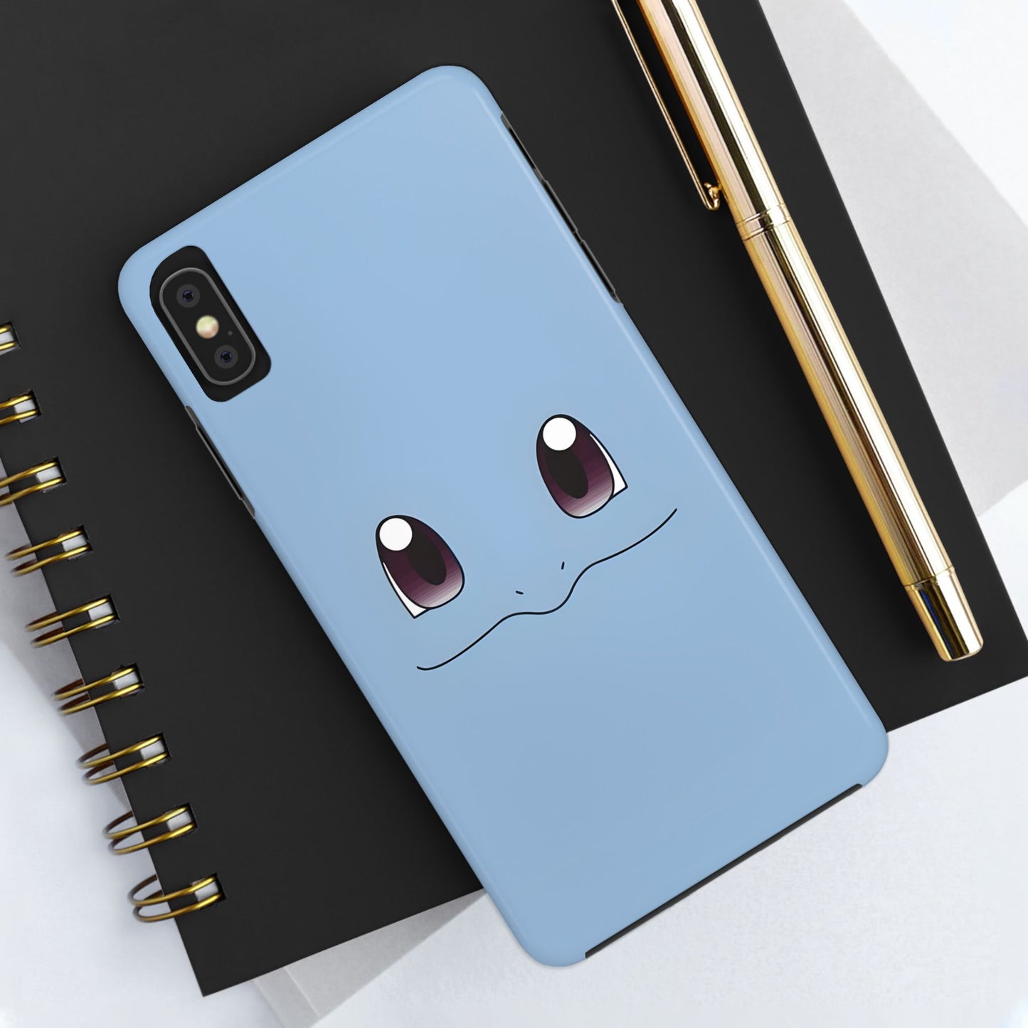 Blue Turtle Simple Blue Smile Tough Phone Case | Anime