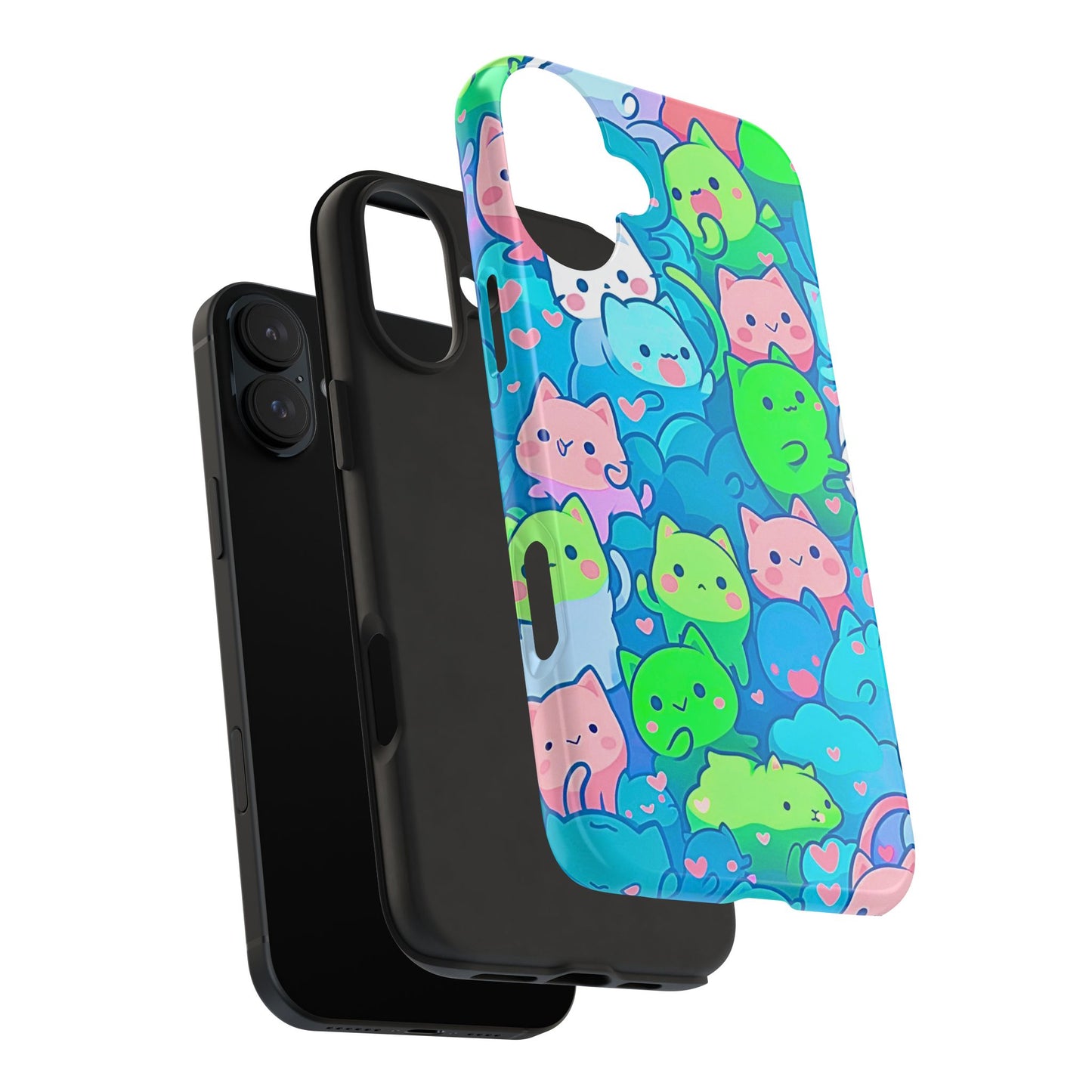 Cute Colorful Cats Pattern Style Tough Phone Case | Animals
