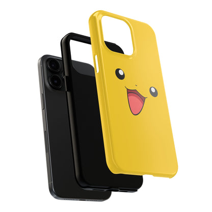 Electric Mouse Yellow Happy Face Minimal Design Tough Phone Case | Anime