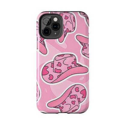 Pink Cowboy Hat Preppy Tough Phone Case | Aesthetic