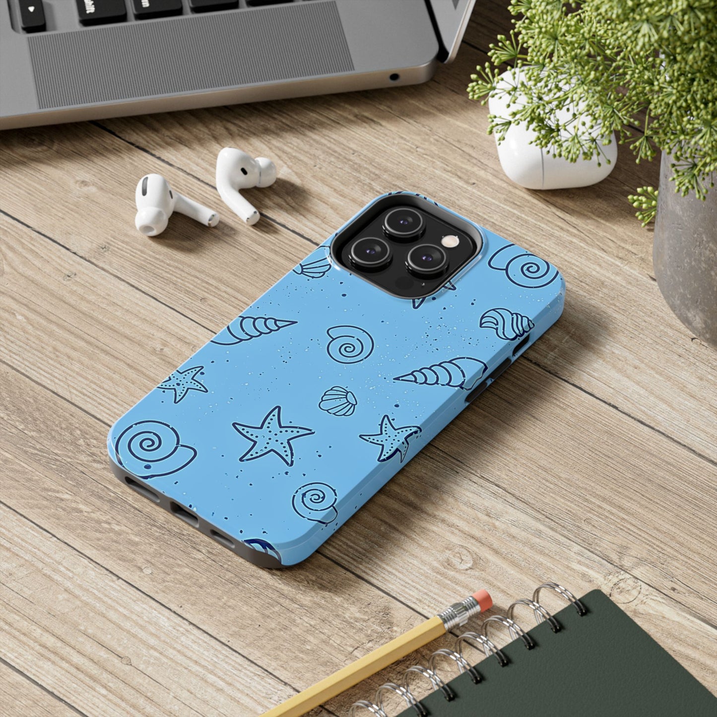 Funda resistente para teléfono Shells azul claro | Estética