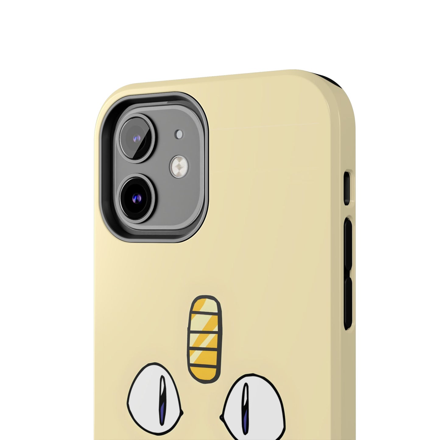 Cat Minimal Gold Coin Face Tough Phone Case | Anime