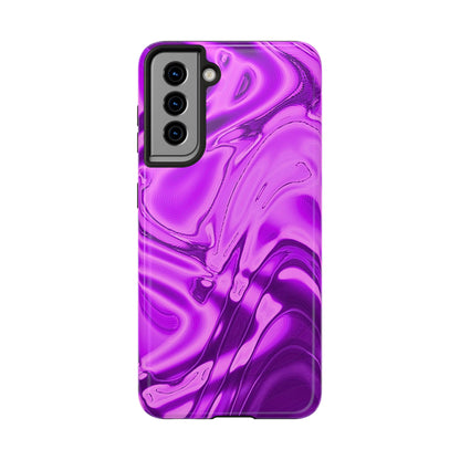 Liquid Metal Purple Tough Phone Case | Aesthetic