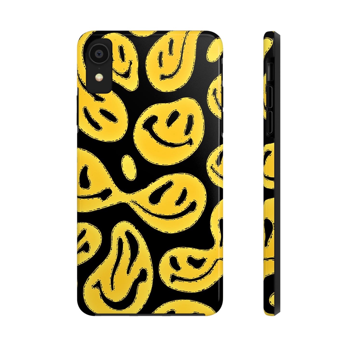 Funda resistente para teléfono con cara sonriente psicodélica colorida (versión 1) | Estética