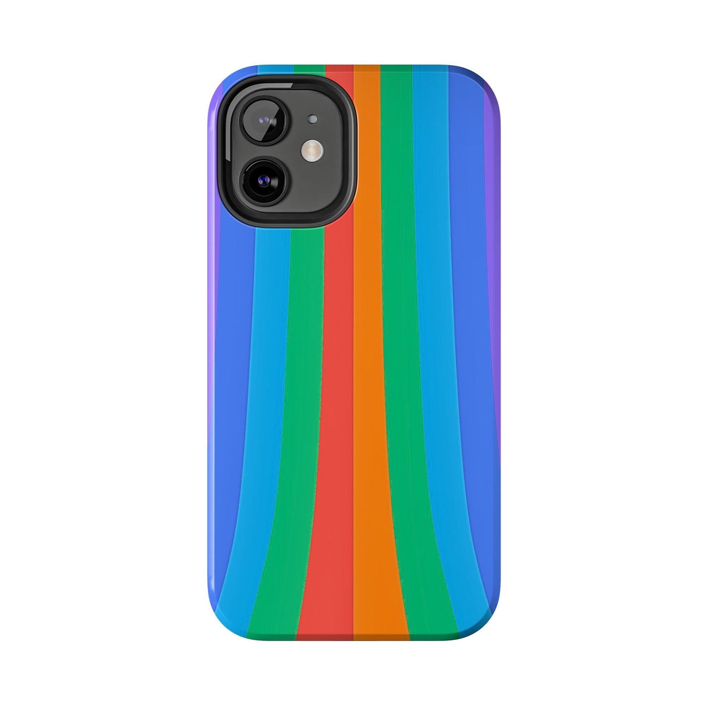Funda resistente para teléfono con líneas de arcoíris hippies | Estética
