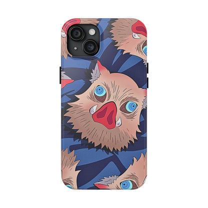 Inosuke Hashibira Head Pattern Tough Phone Case | Anime - Demon Slayer