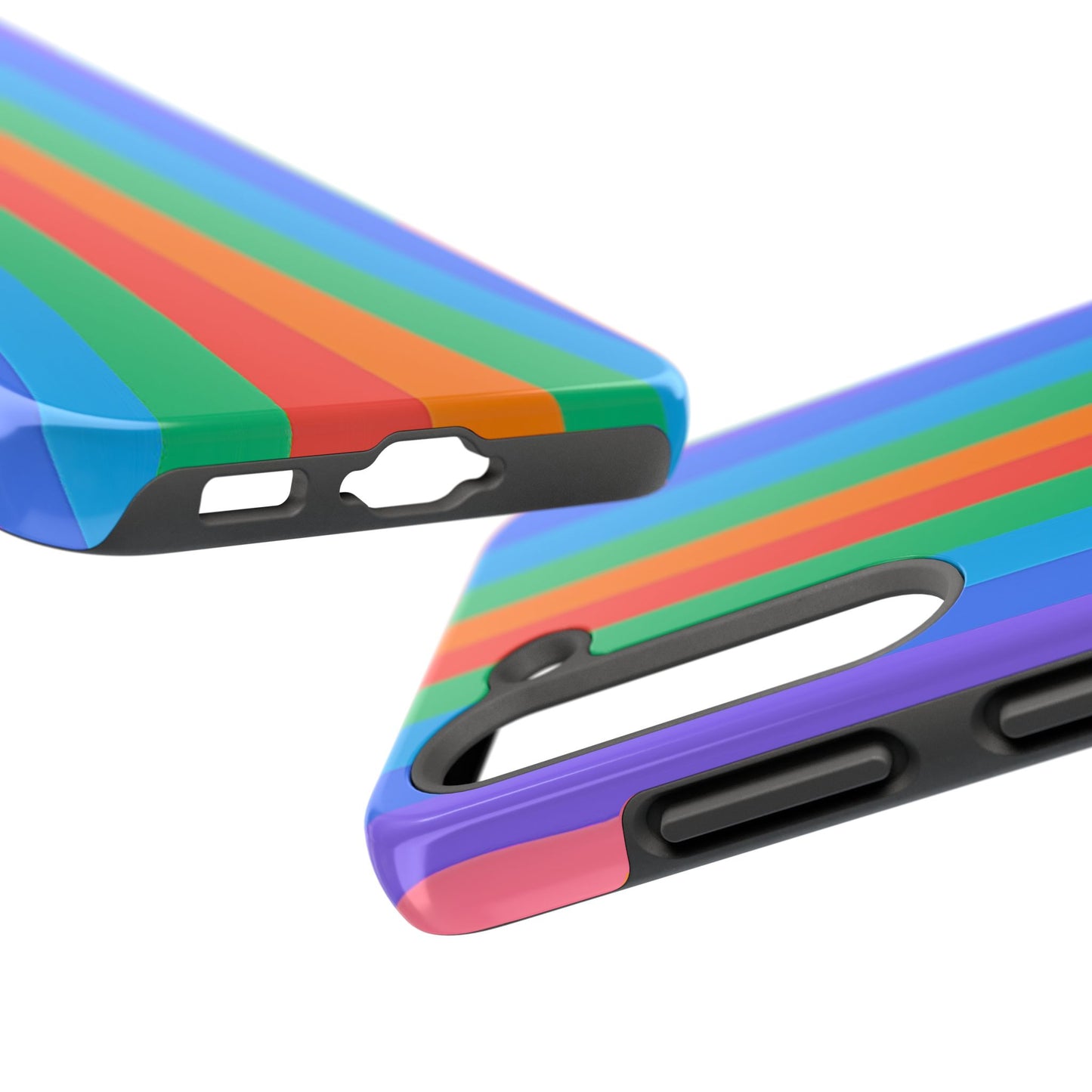 Funda resistente para teléfono con líneas de arcoíris hippies | Estética