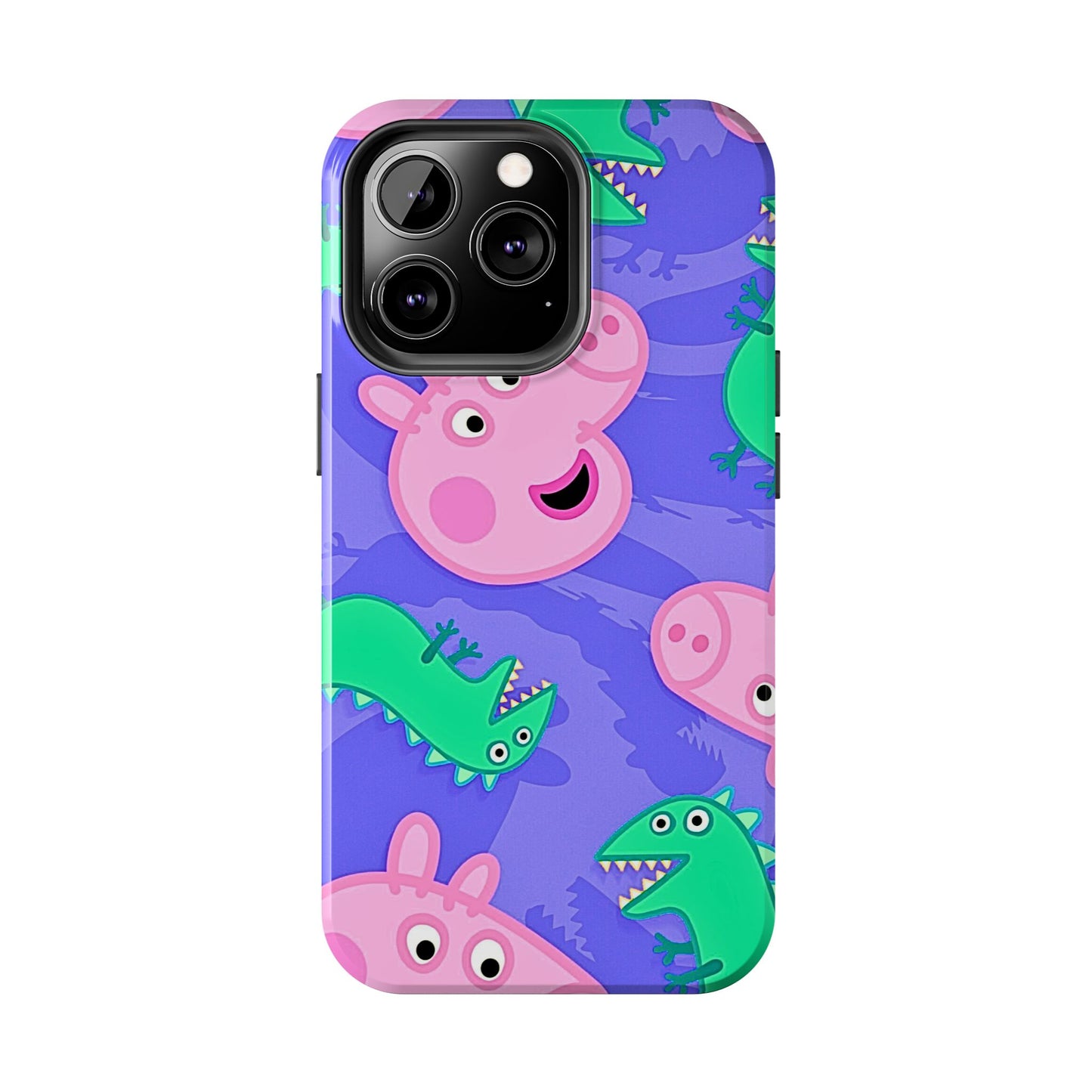 Peppa Pig & George Dinosaur Pattern Tough Phone Case | Cartoons - Peppa Pig