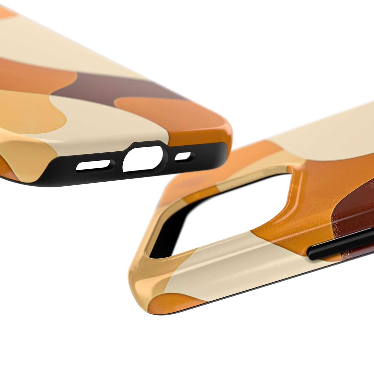 Funda/Cubierta resistente para teléfono con diseño en beige y marrón Earth Harmony | Estética