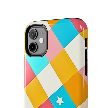 Vibrant Preppy Checkered Tough Phone Case | Aesthetic