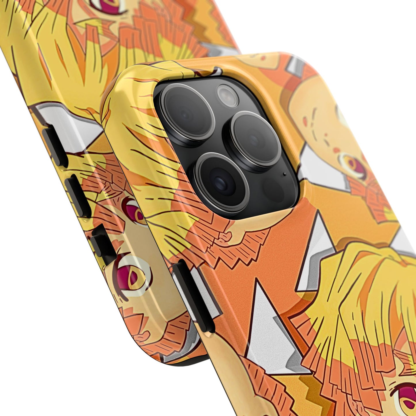 Zenitsu Agatsuma Haori Head Pattern Tough Phone Case | Anime - Demon Slayer