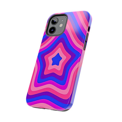 Funda resistente para teléfono con diseño de estrella retro | Estética