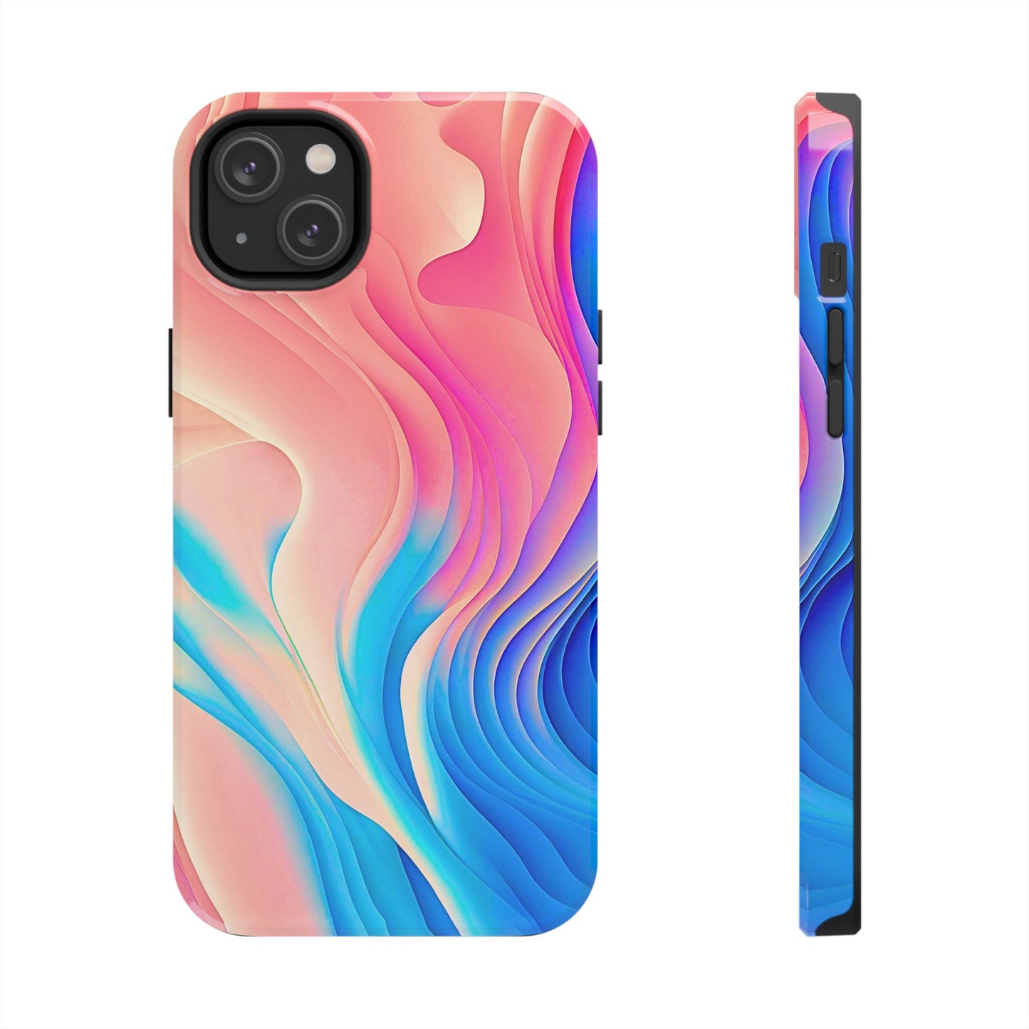 Abstract Pastel Waves Tough Phone Case | Aesthetic