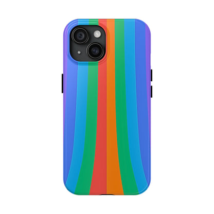 Funda resistente para teléfono con líneas de arcoíris hippies | Estética
