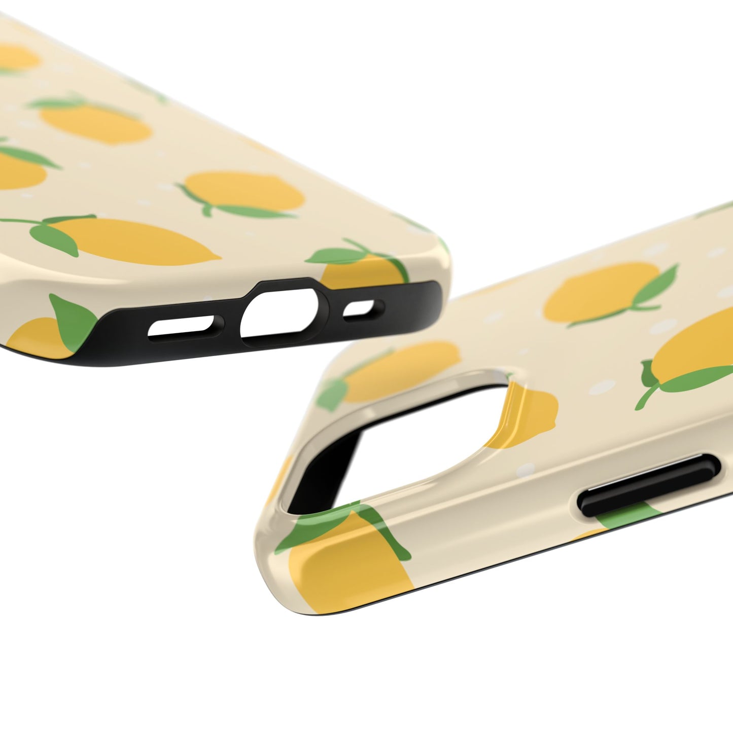 Cute Aesthetic Lemon Pattern Citrus Design Tough Phone Case | Food