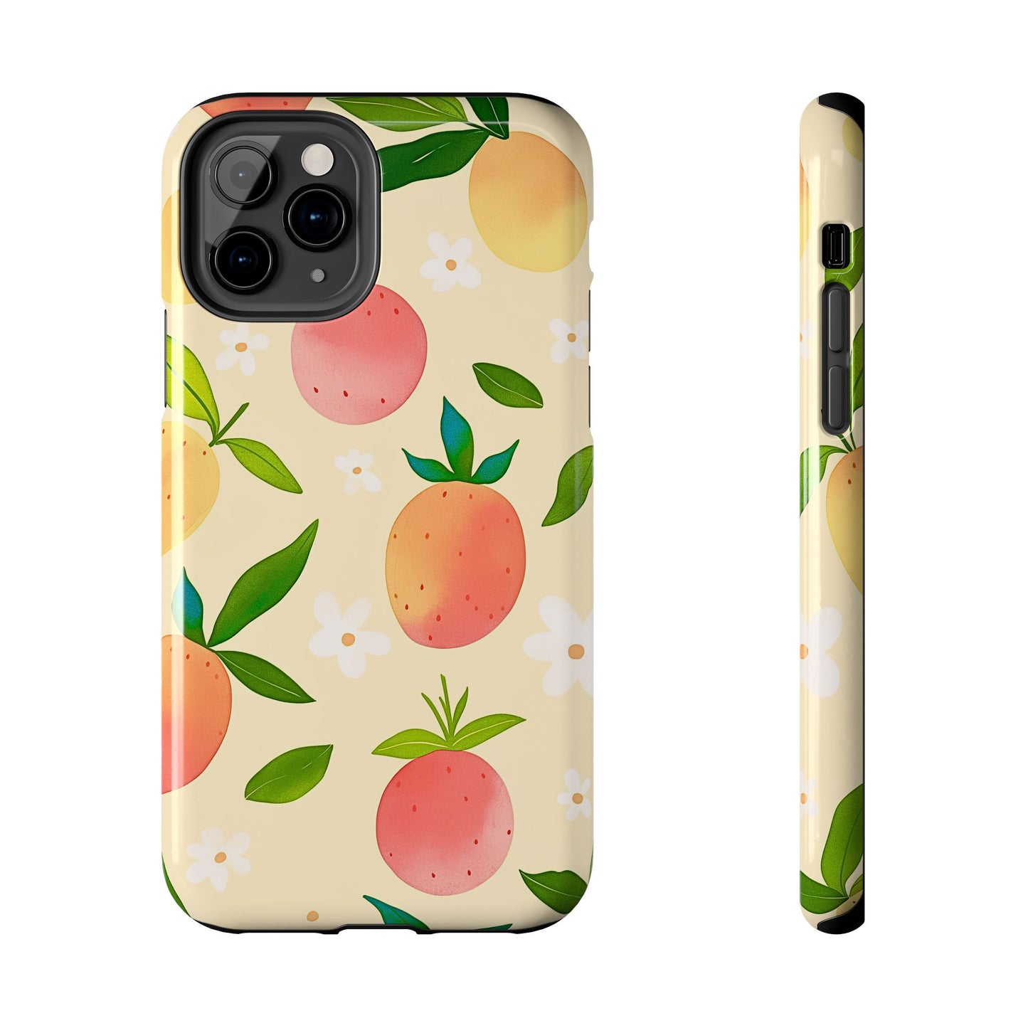 Mango Orange Fruit Pattern Tough Phone Case | Aesthetic