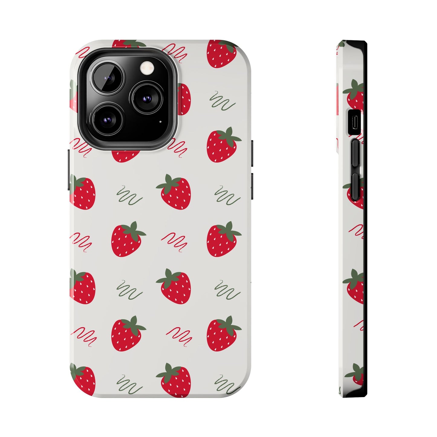 Strawberry Doodle Delight Tough Phone Case | Food