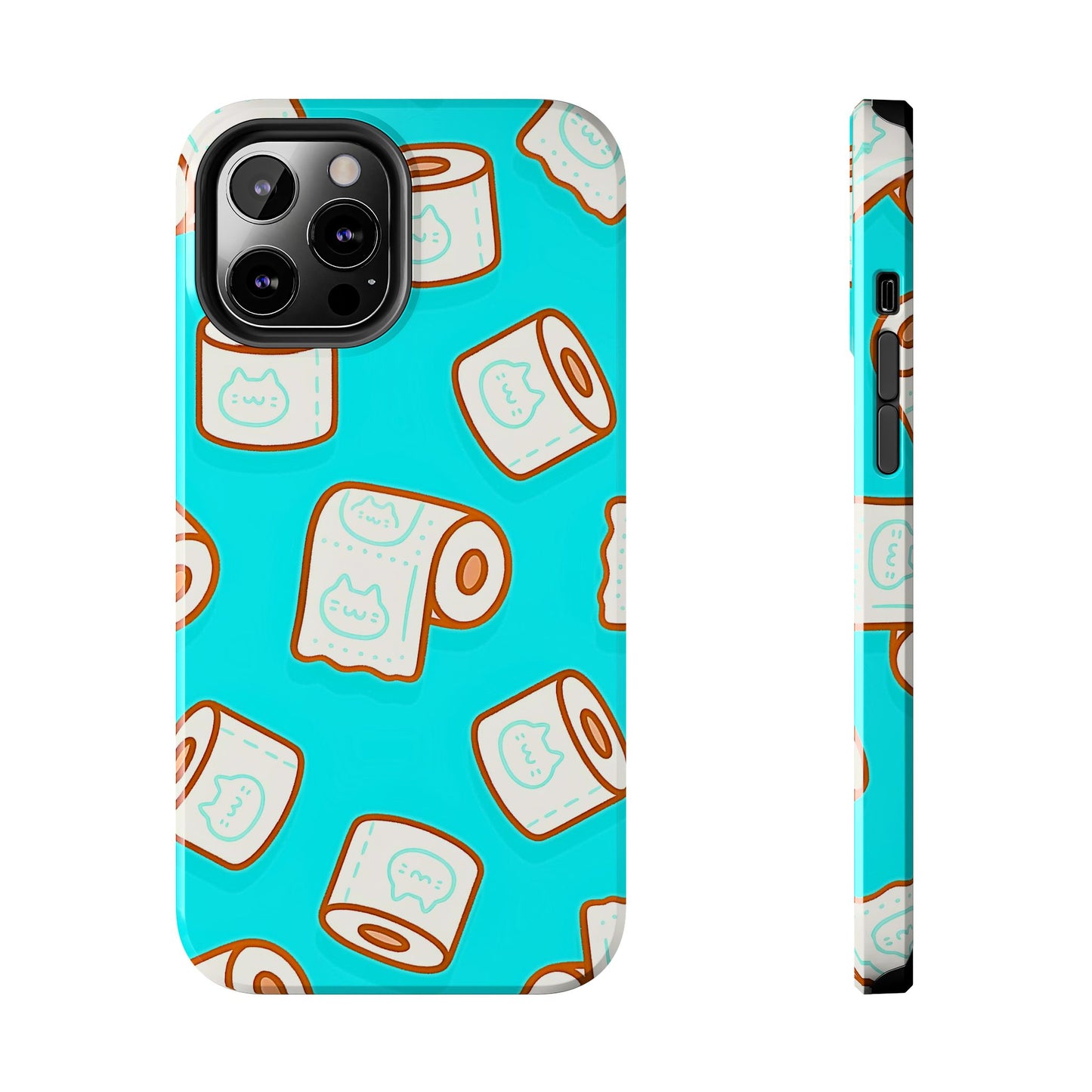 Funda resistente para teléfono con estampado de papel higiénico kawaii | Estética