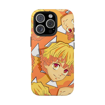 Zenitsu Agatsuma Haori Head Pattern Tough Phone Case | Anime - Demon Slayer