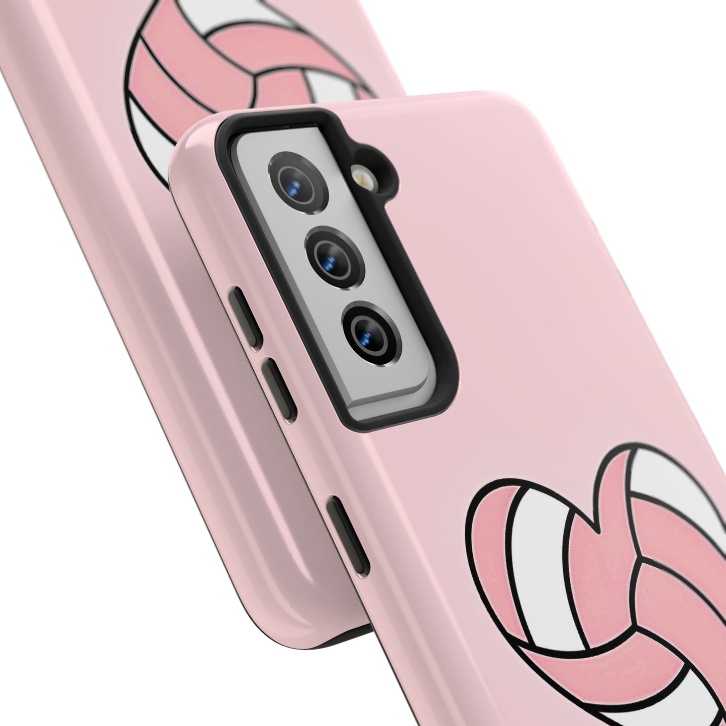 Pink Volleyball Heart Tough Phone Case | Aesthetic